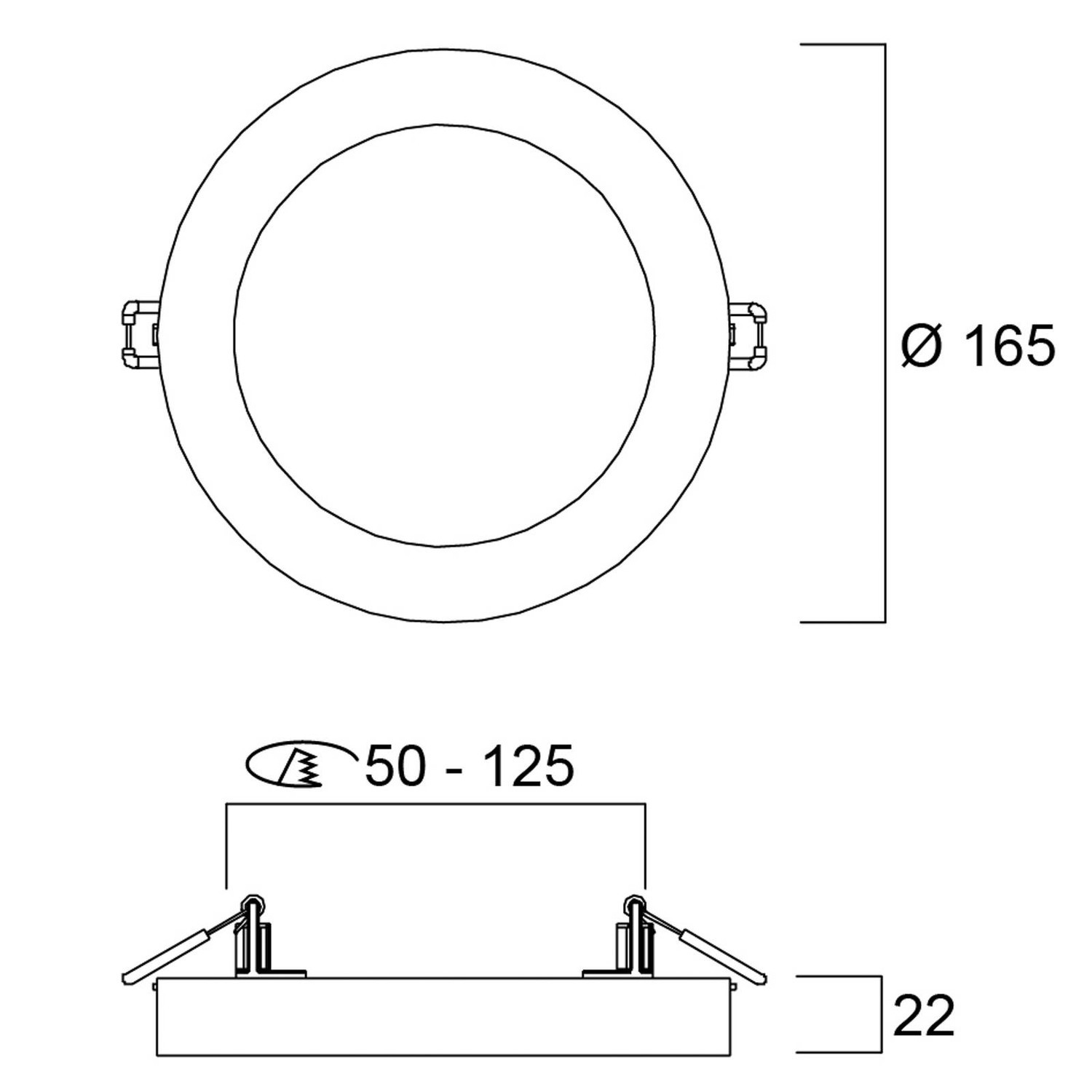 Sylvania Start LED downlight 5in1 Ø 16,5 cm 12 W