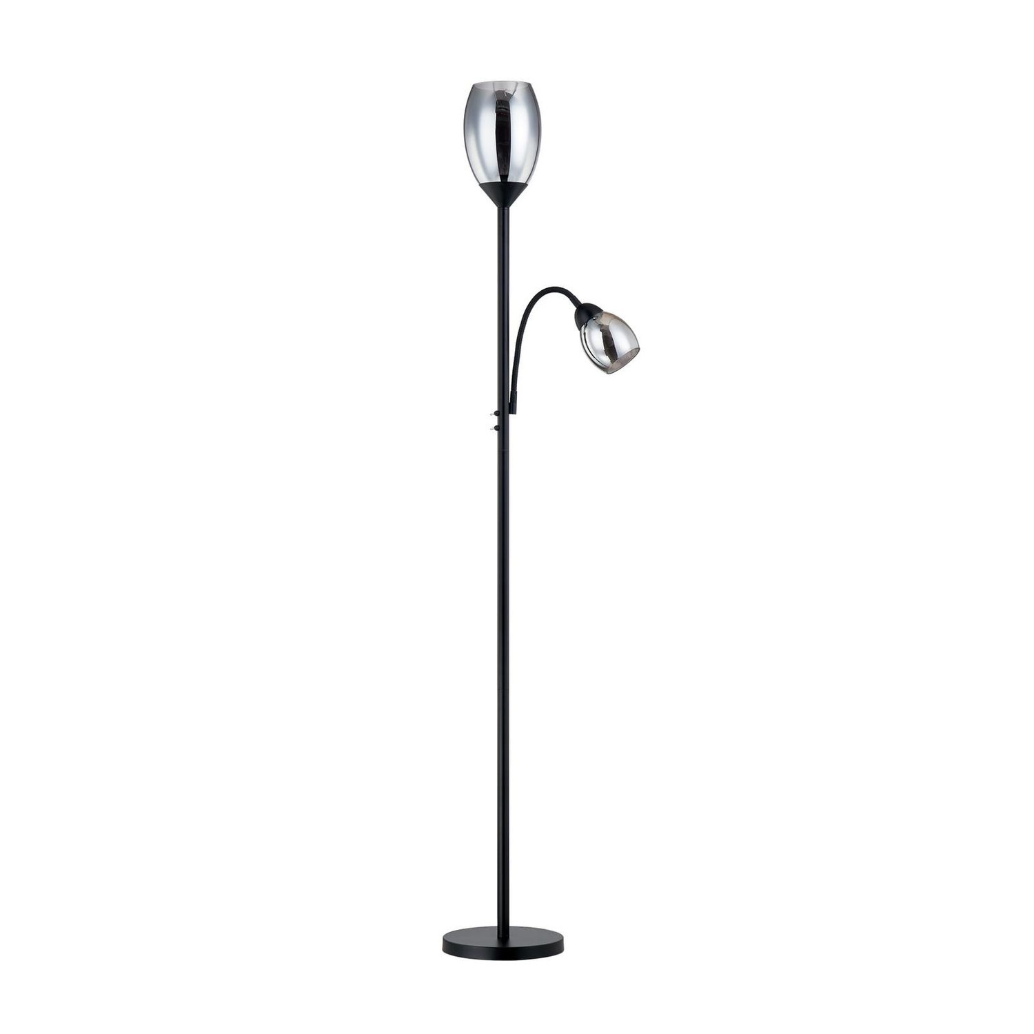 Lindby Irmino stojacia lampa tienidlá dymové sklo