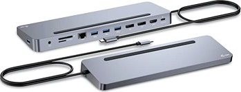 i-tec USB-C Metal Ergonomic 4K 3x Display Docking Station, Power Delivery 100W