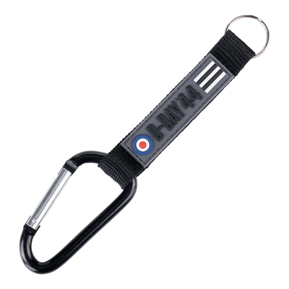 Karabína s kľúčenkou Fostex D-Day RAF - čierna-sivá