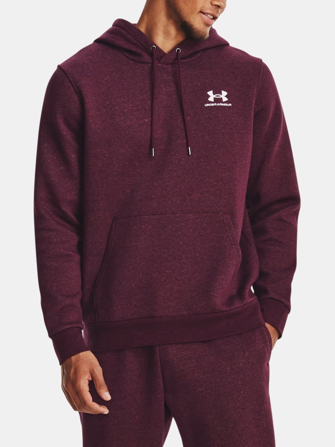 Under Armour Sweatshirt UA Essential Fleece Hoodie-MRN - Men
