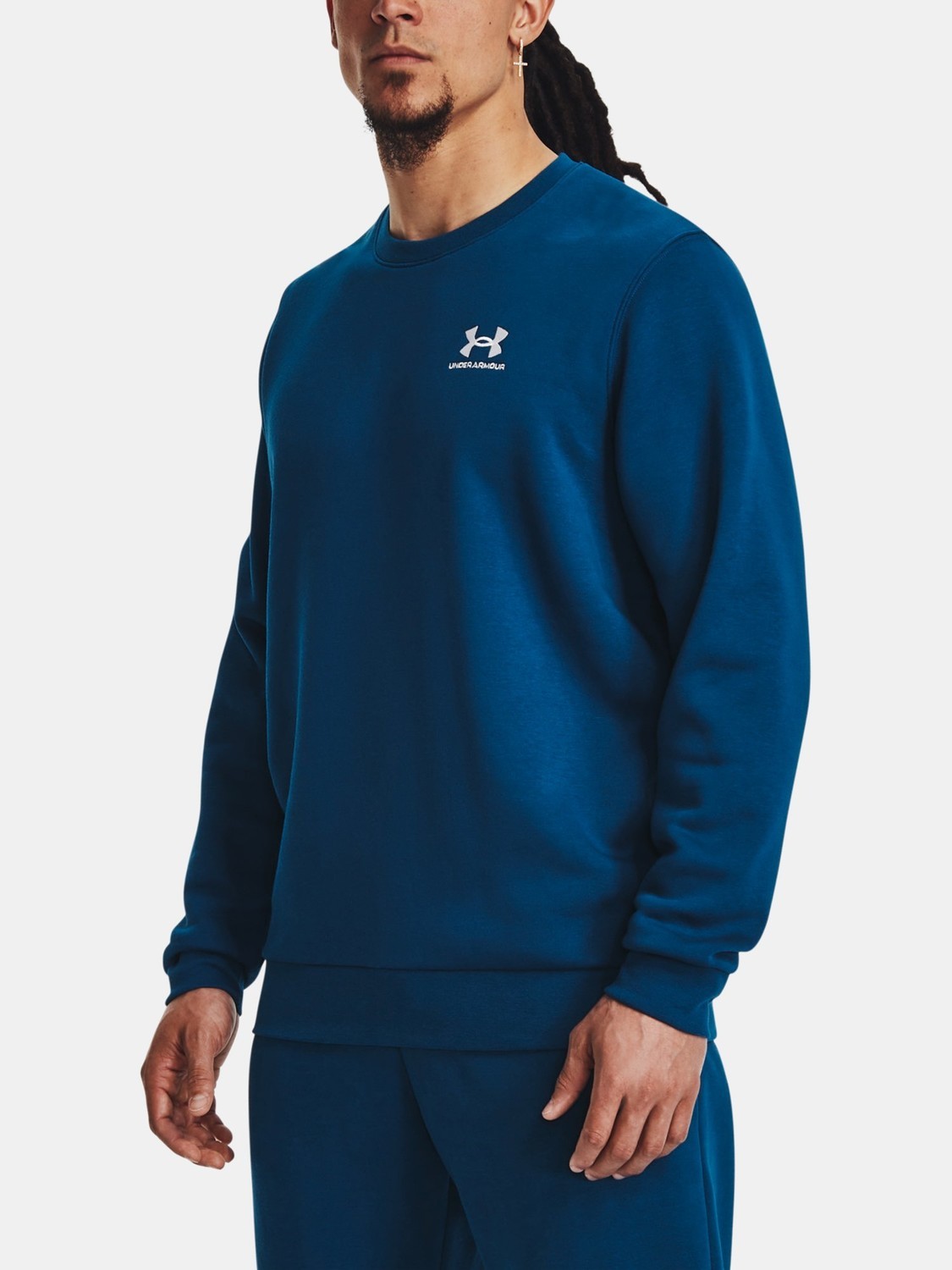 Under Armour Sweatshirt UA Essential Fleece Crew-BLU - Men