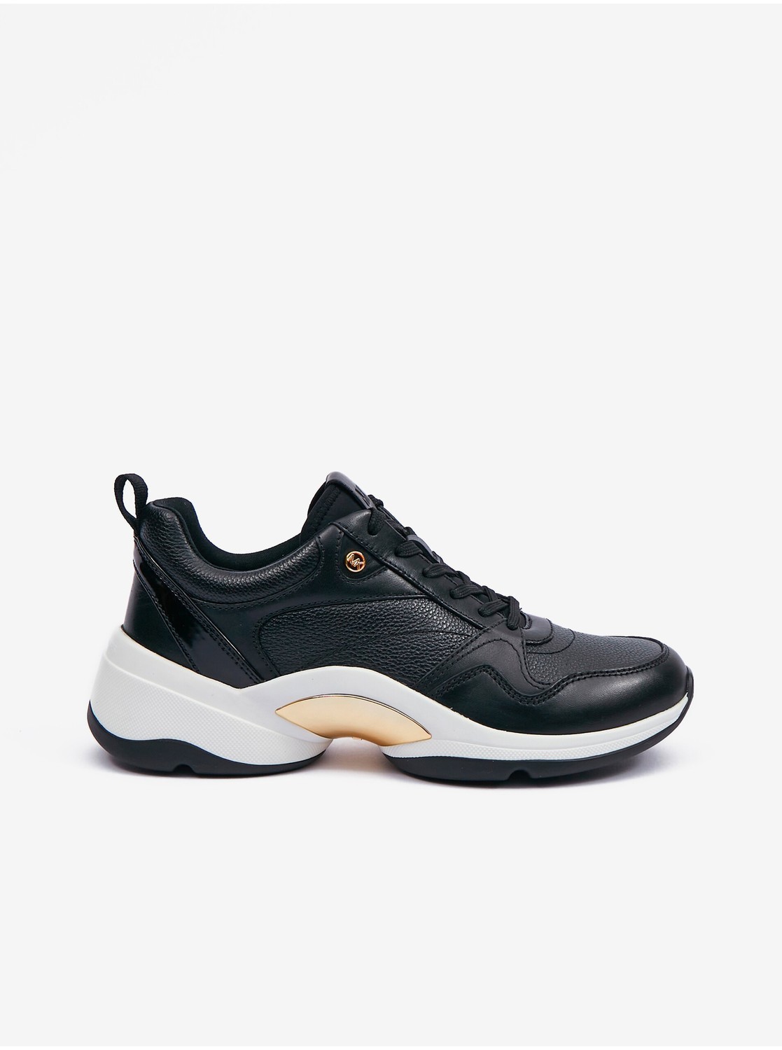 Michael Kors Orion Trainer Black Women's Leather Sneakers - Ladies