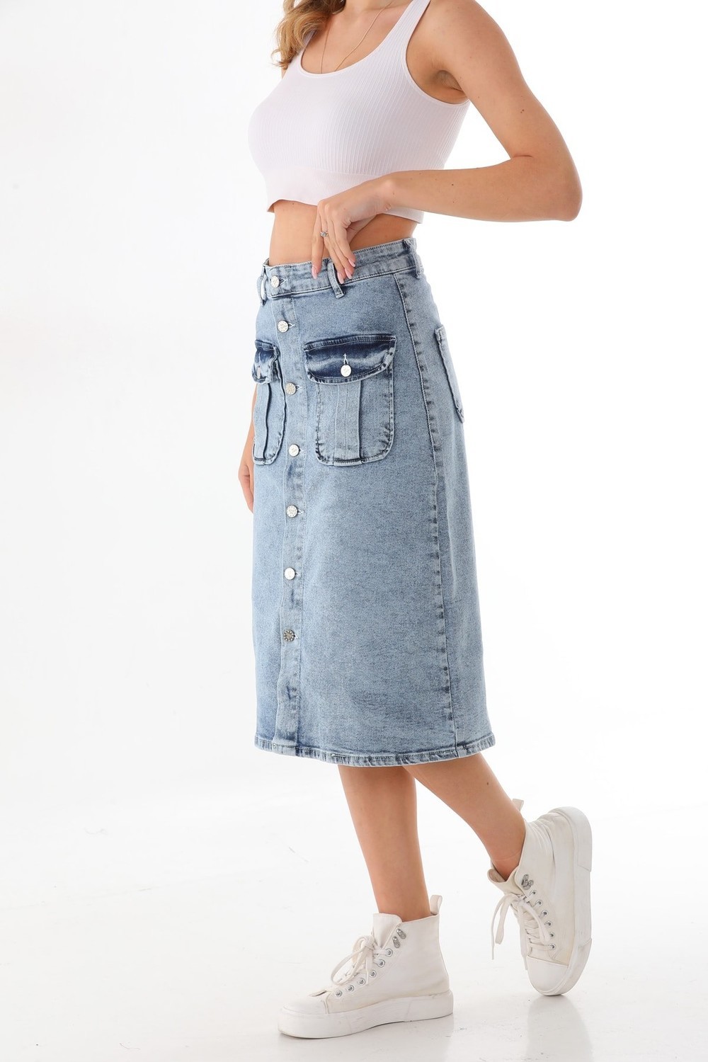 BİKELİFE Skirt - Blue - Midi