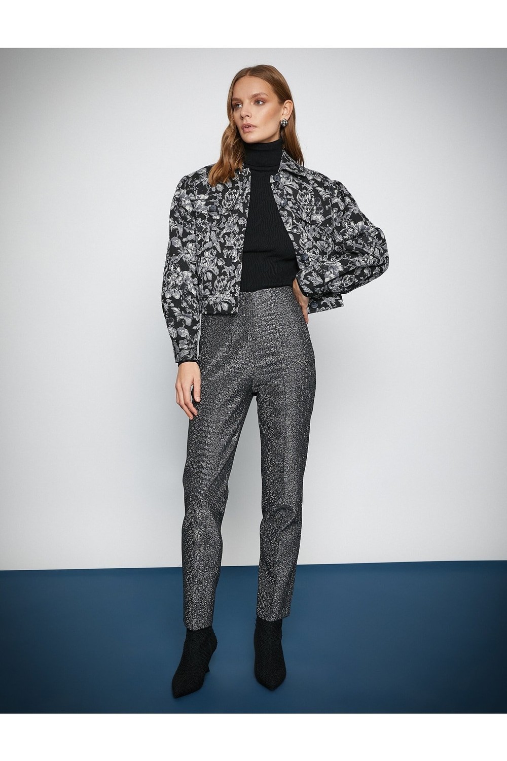 Koton Pants - Silver-colored - Cigarette pants