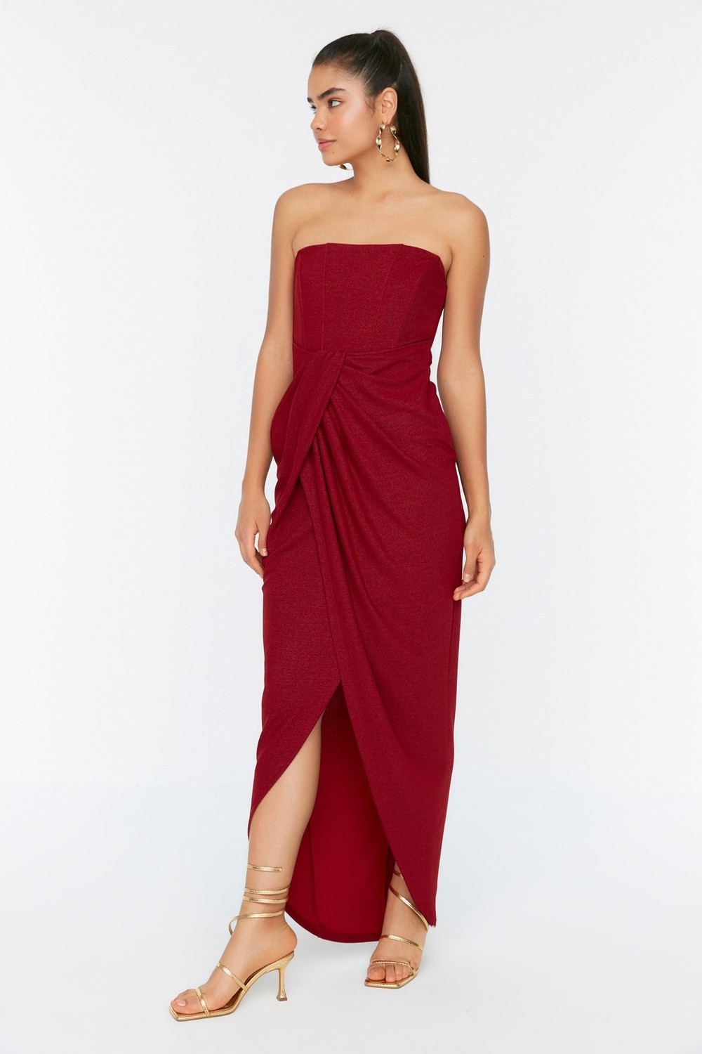 Trendyol Evening & Prom Dress - Bordeaux - Wrapover
