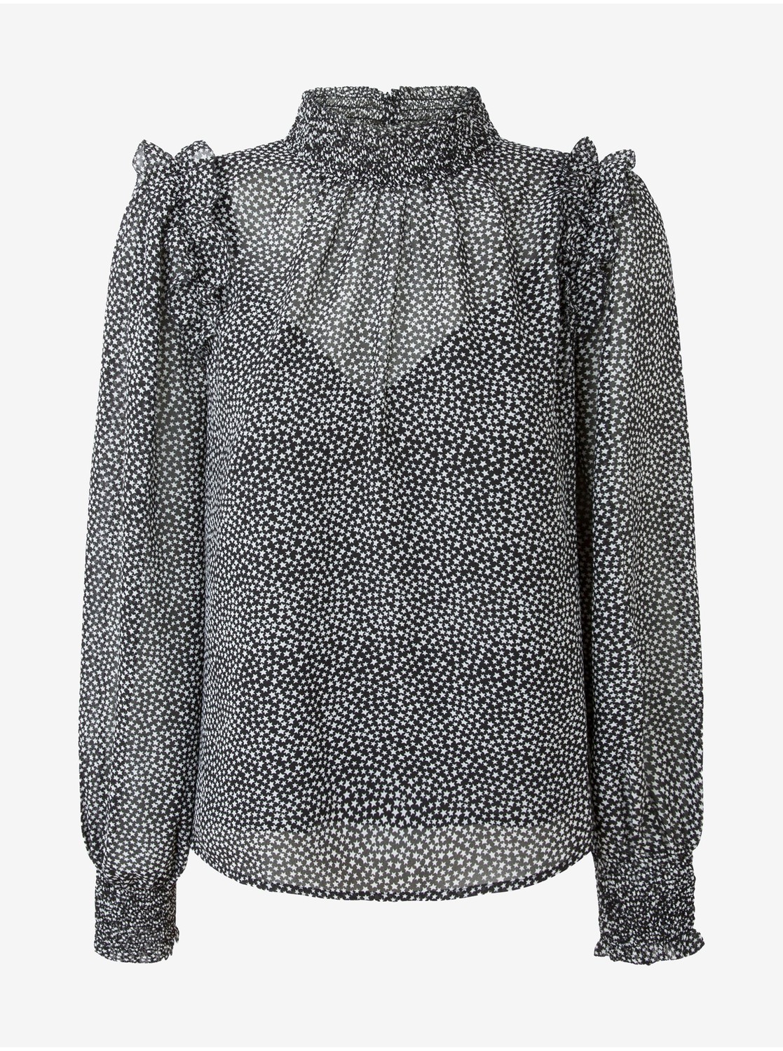 White-Black Women's Patterned Blouse Pepe Jeans Anais - Women