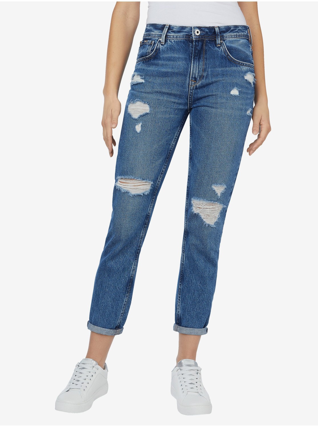 Dámske rifle Pepe Jeans Tattered Effect
