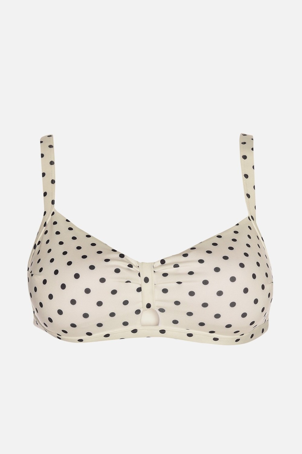 Trendyol White Polka Dot Bikini Top