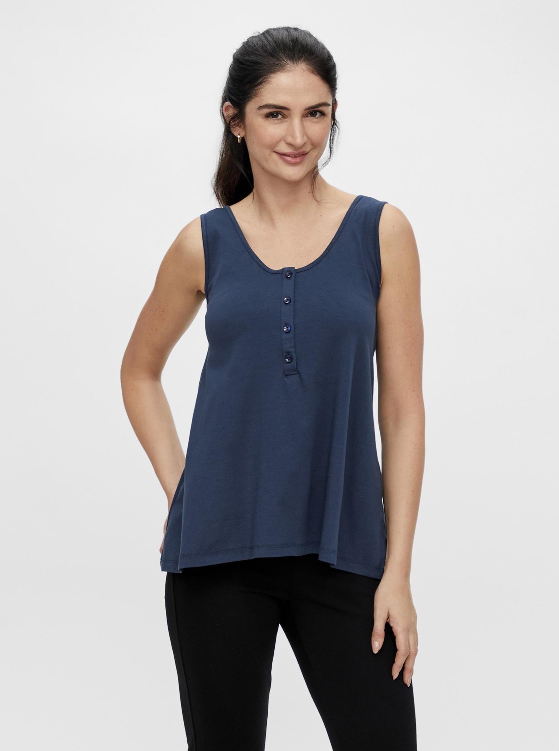 Dark blue pregnancy/breastfeeding tank top Mama.licious Elnora - Women