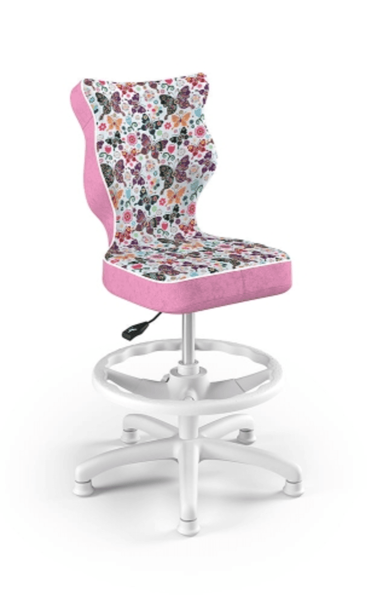 Detská ergonomická stolička k písaciemu stolu upravená na výšku 119-142 cm - motýle student chair butterfly