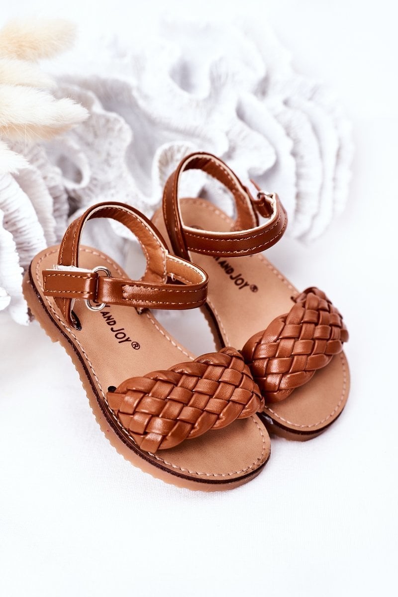 Kids knitted sandals Camel Bailly