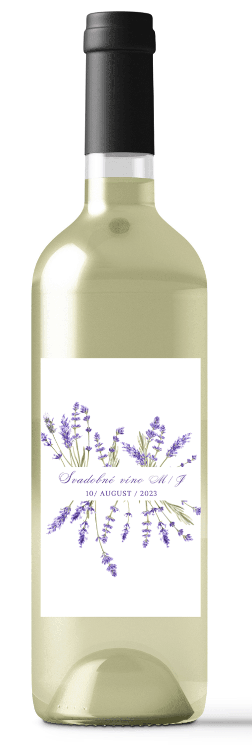 Personal Etiketa na fľašu - Lavender Rozmery etikety: 8 x 11 cm - víno