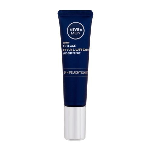 Nivea Men Hyaluron Anti-Age Eye Cream 15 ml očný krém pre mužov proti vráskam; spevnenie a lifting pleti; na dehydratovanu pleť