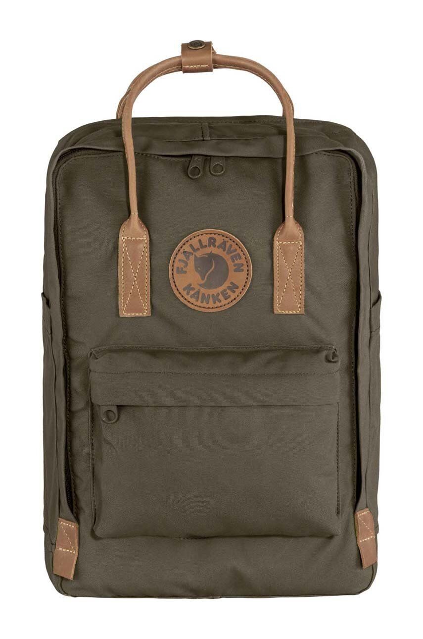 Ruksak Fjallraven F23803.633 Kanken no. 2 Laptop 15 zelená farba, veľký, jednofarebný