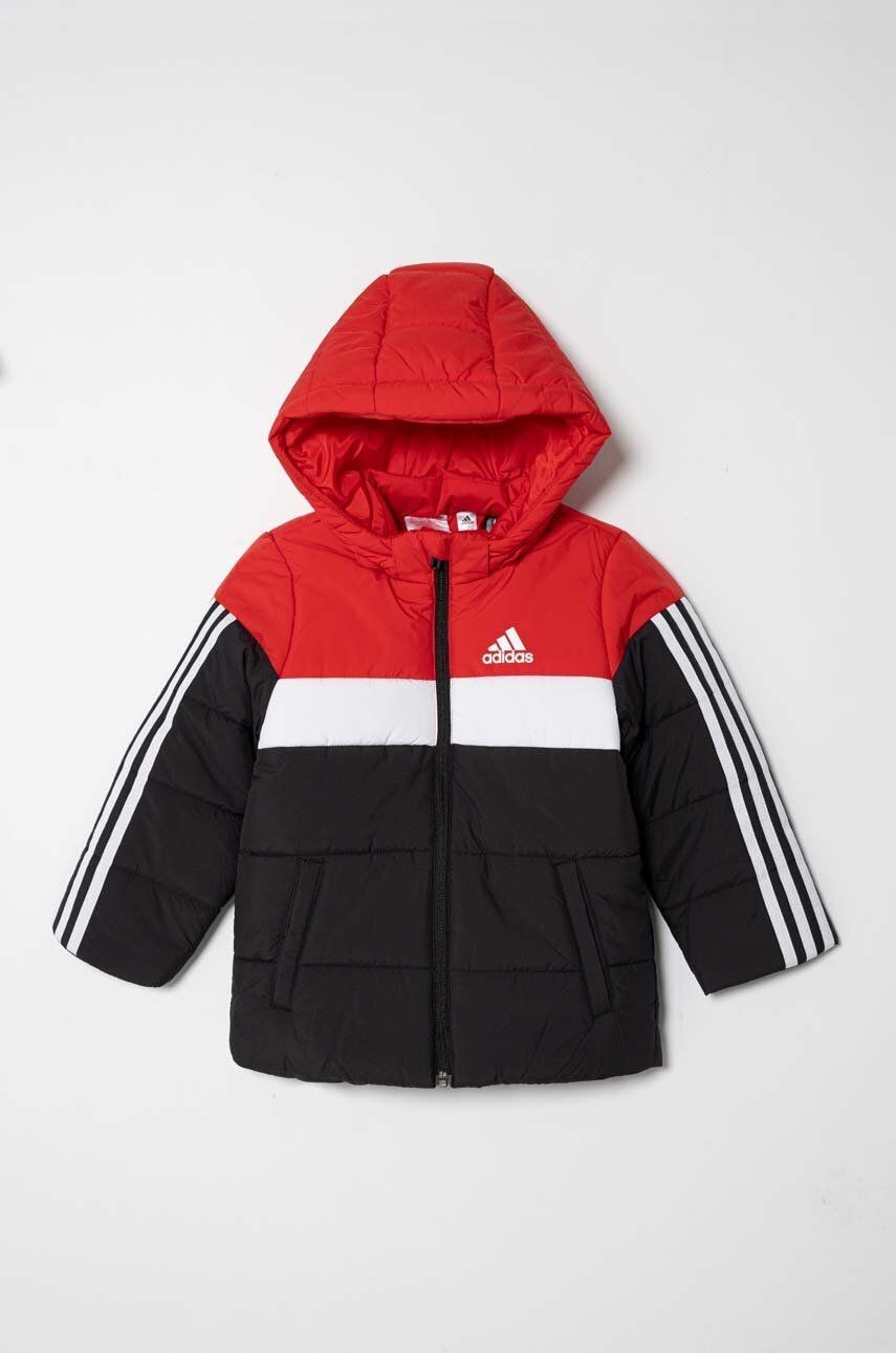 Detská bunda adidas červená farba
