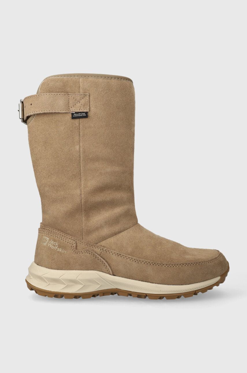 Semišové snehule Jack Wolfskin zelená farba
