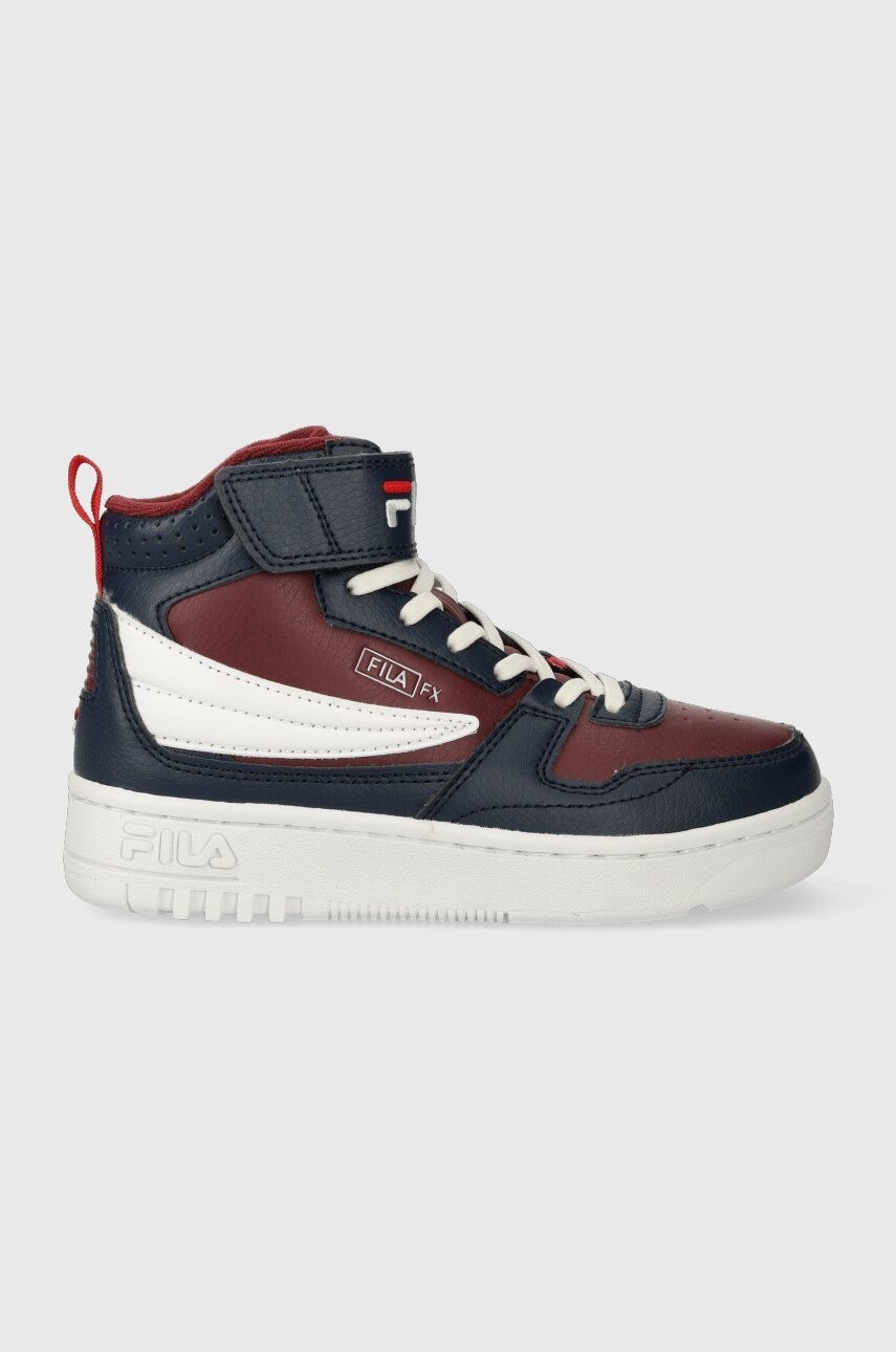 Detské tenisky Fila FXVENTUNO velcro mid tmavomodrá farba