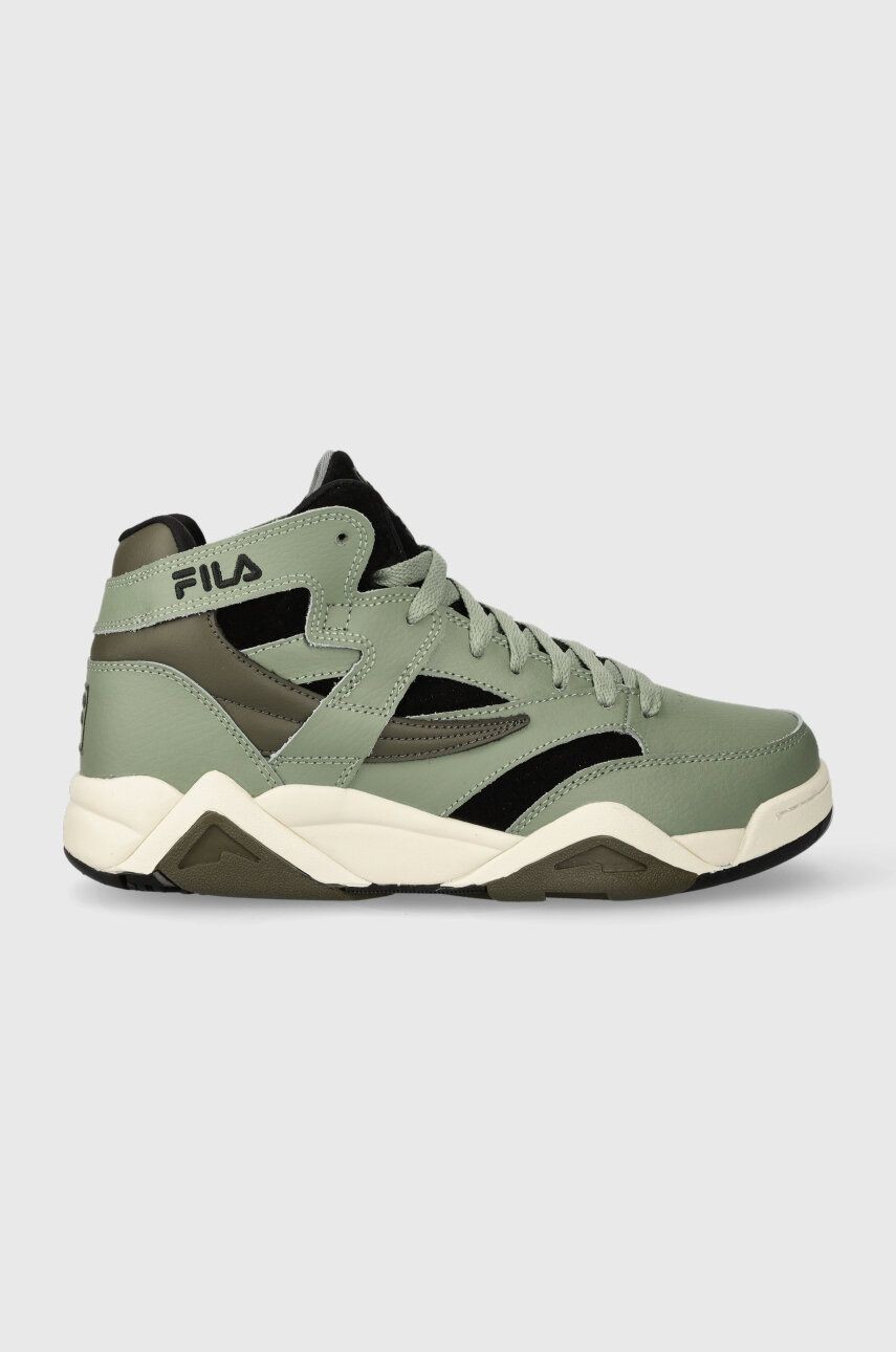 Kožené tenisky Fila M-SQUAD zelená farba
