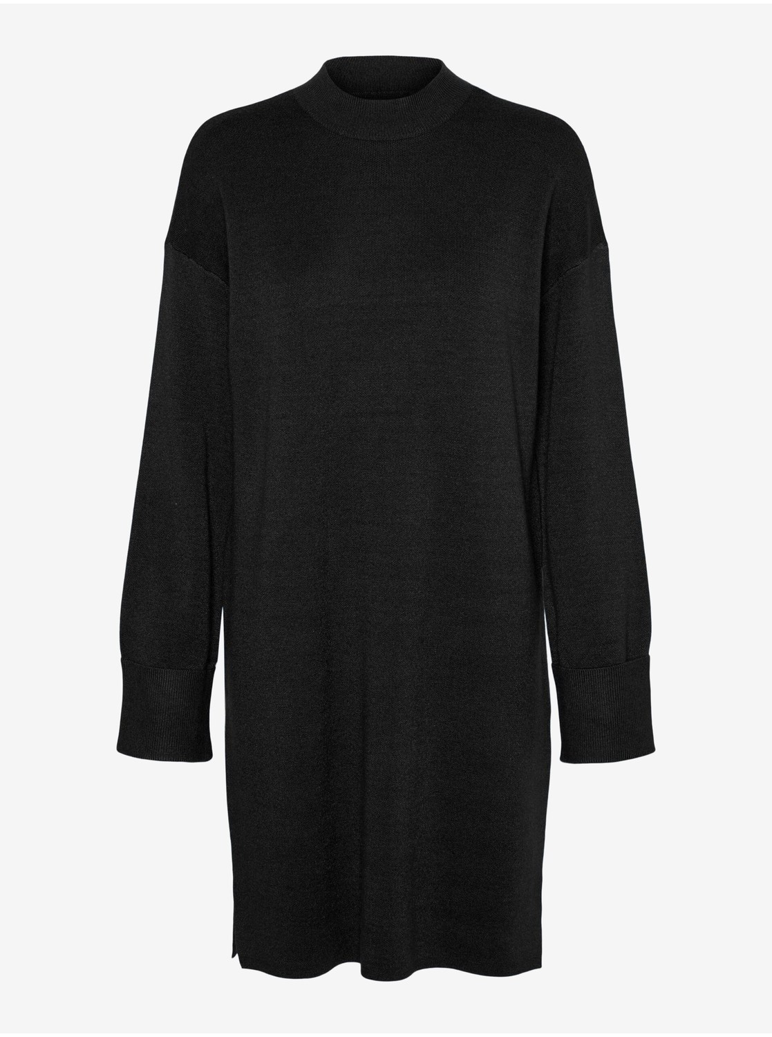 Čierne dámske svetrové šaty VERO MODA Goldneedle