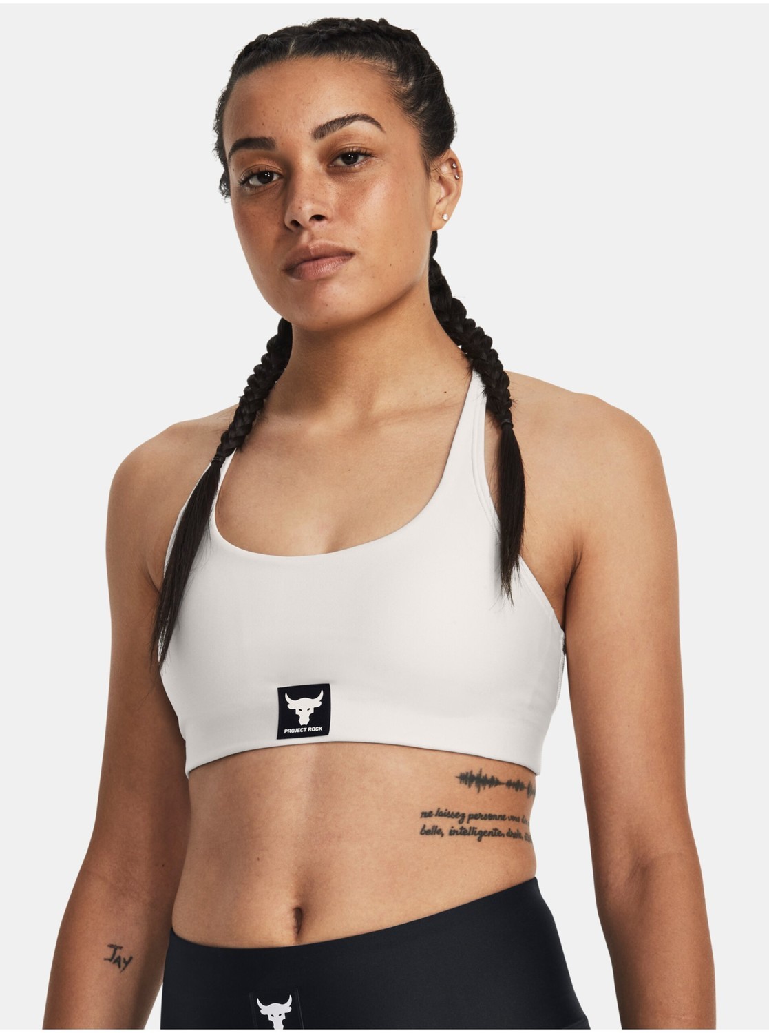 Biela dámska športová podprsenka Under Armour Rock