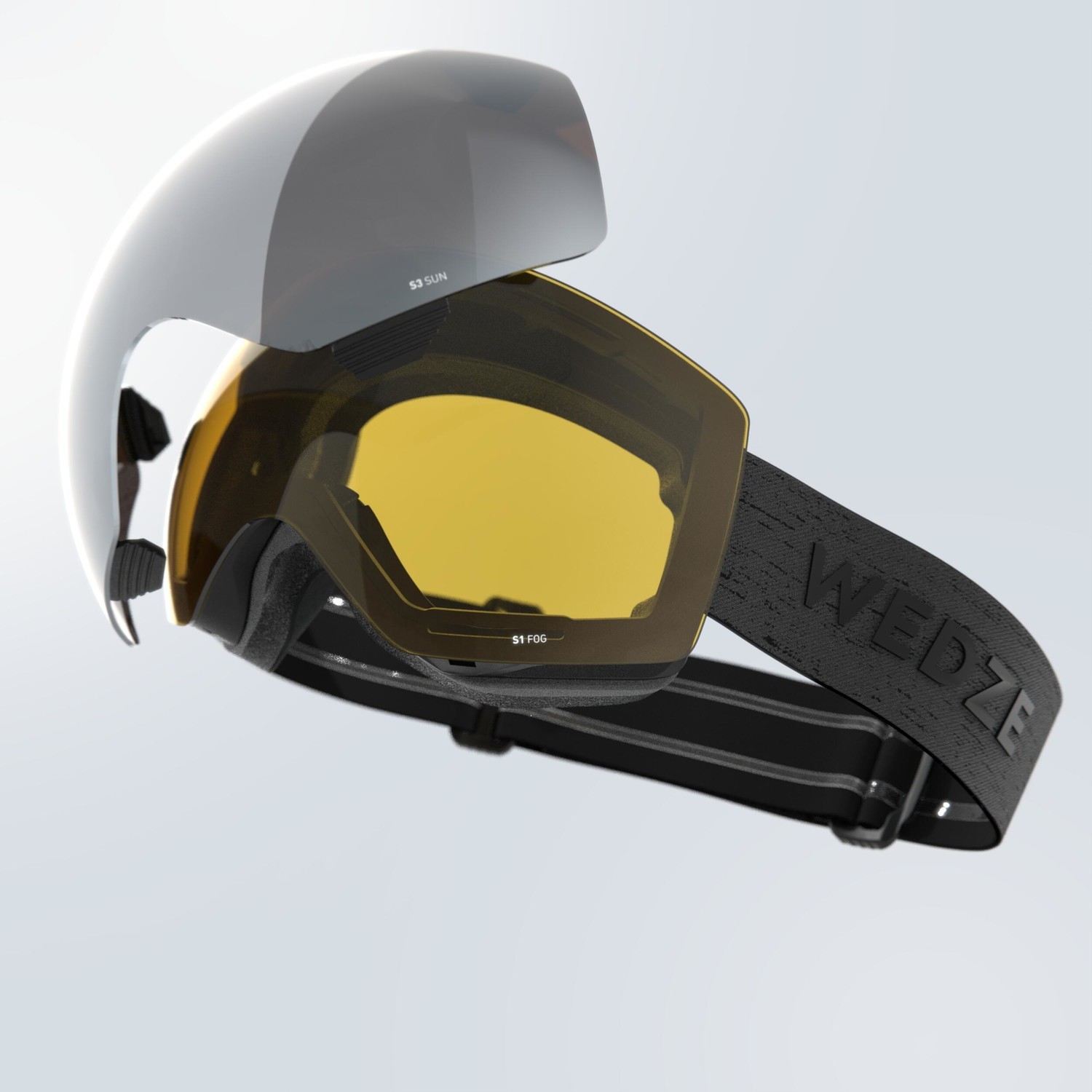 Lyžiarske a snowboardové okuliare do každého počasia G 900 I tmavosivé