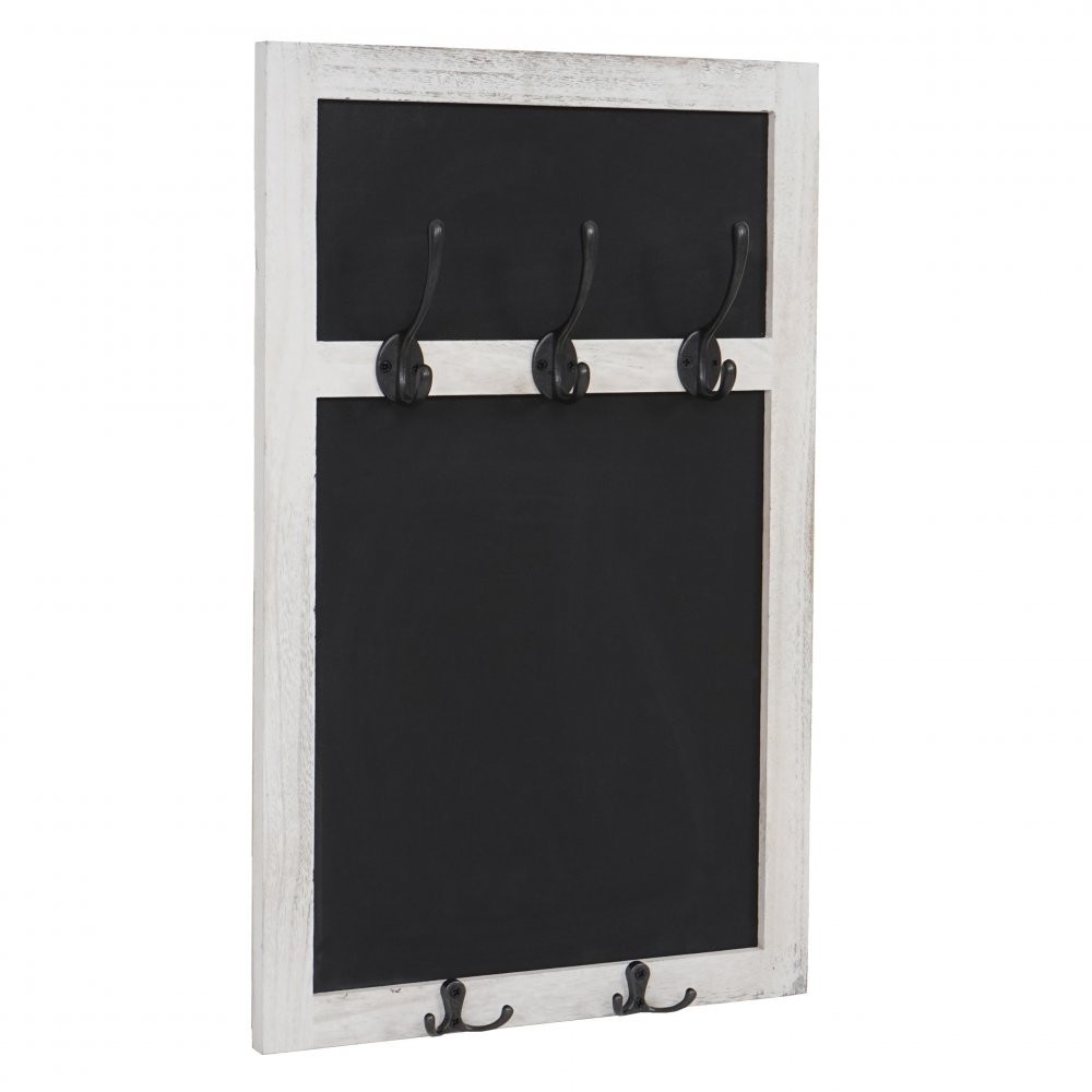 Nástenný vešiak s tabuľou Biela