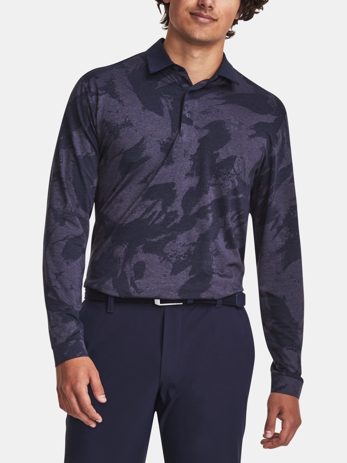 Under Armour T-Shirt UA Playoff Jacquard LS Polo-BLU - Men