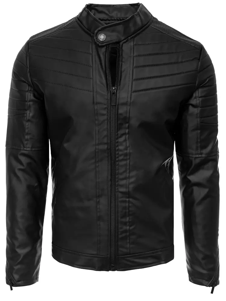 Black men's leather jacket Dstreet z