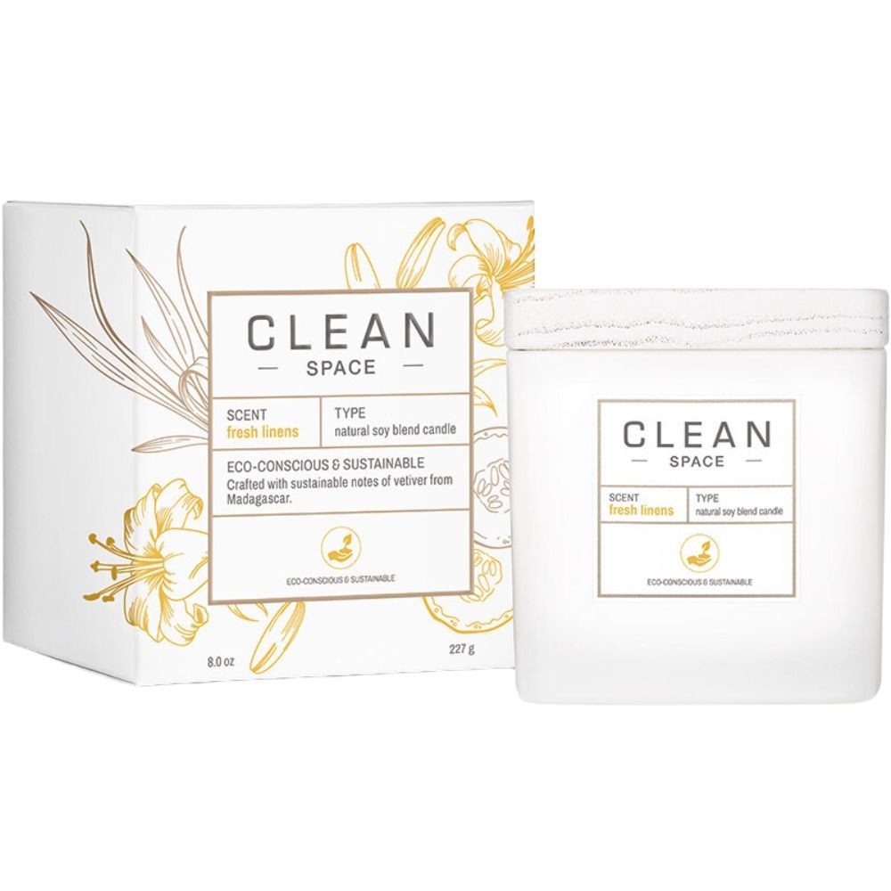 Vonná sviečka FRESH LINENS 227 g, Clean