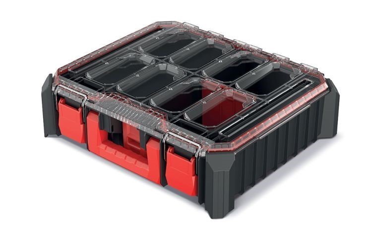 Organizér CEMEX s přepážkami 44,5 x 36,8 x 12,6 cm černo-červený