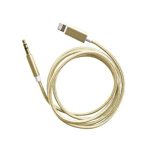 Zlatý Lightning na 3,5mm jack 1M kábel (E)