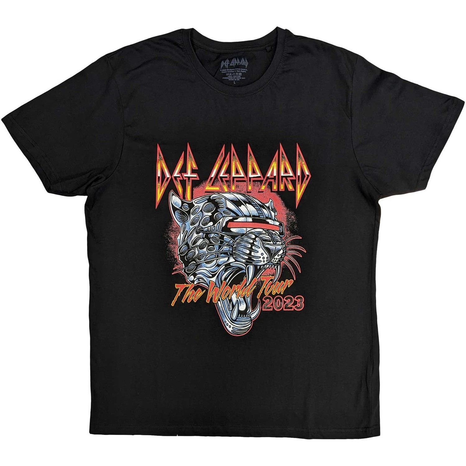 Def Leppard tričko Tour 2023 Čierna S