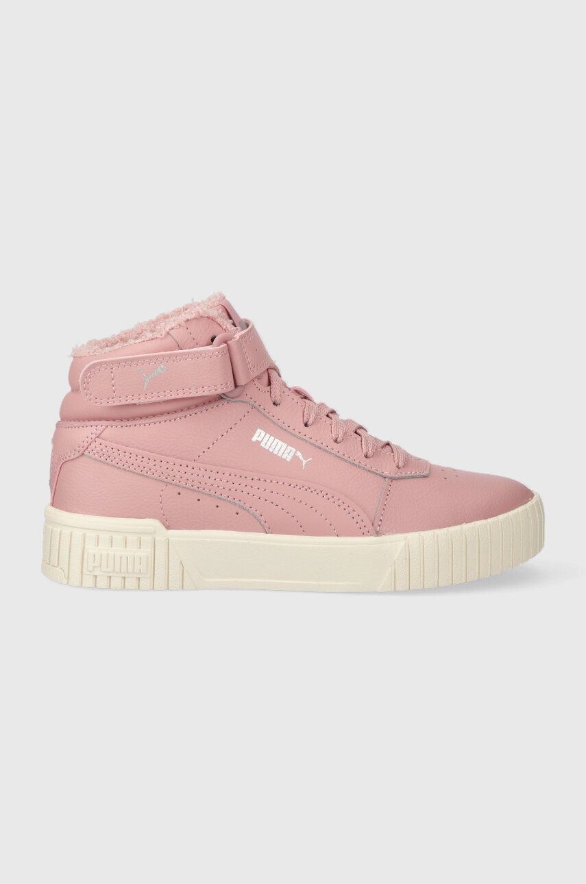 Detské tenisky Puma Carina 2.0 Mid WTR Jr ružová farba