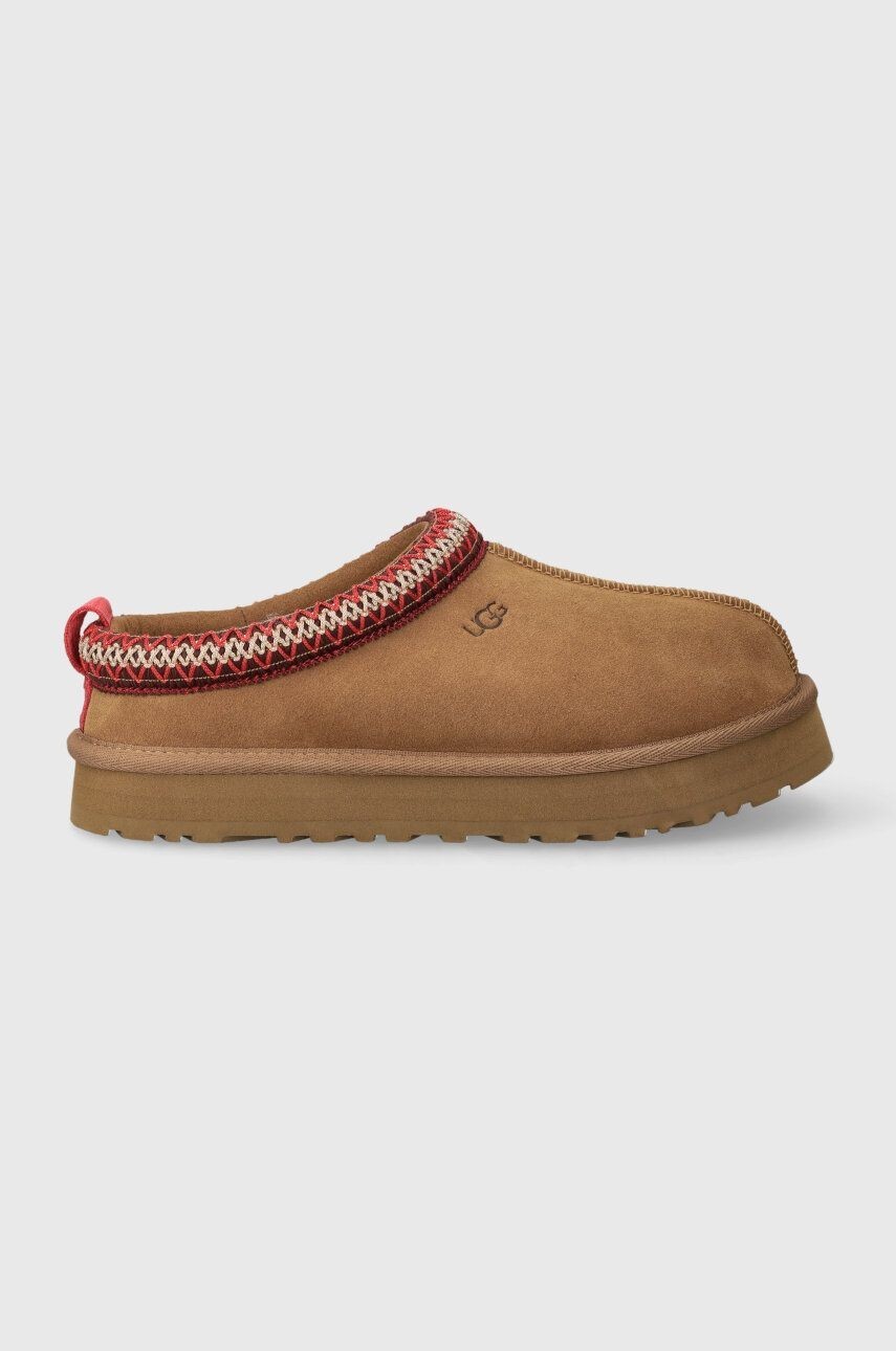 Detské semišové papuče UGG K TAZZ béžová farba