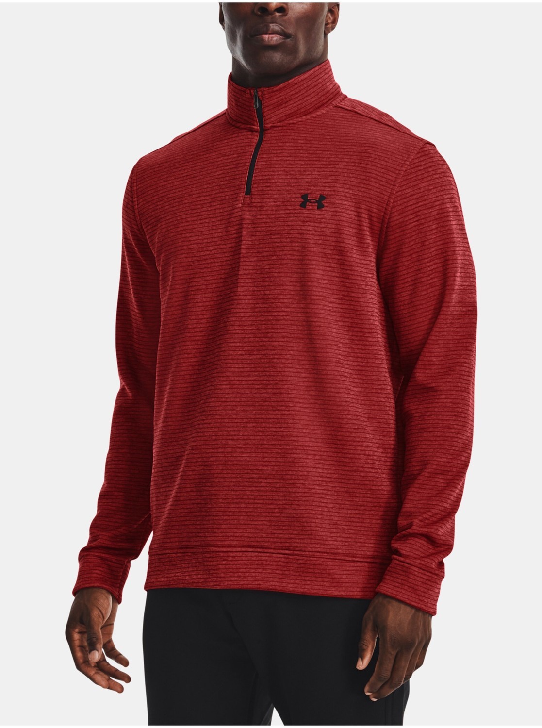 Červená pánska športová pruhovaná mikina Under Armour Storm
