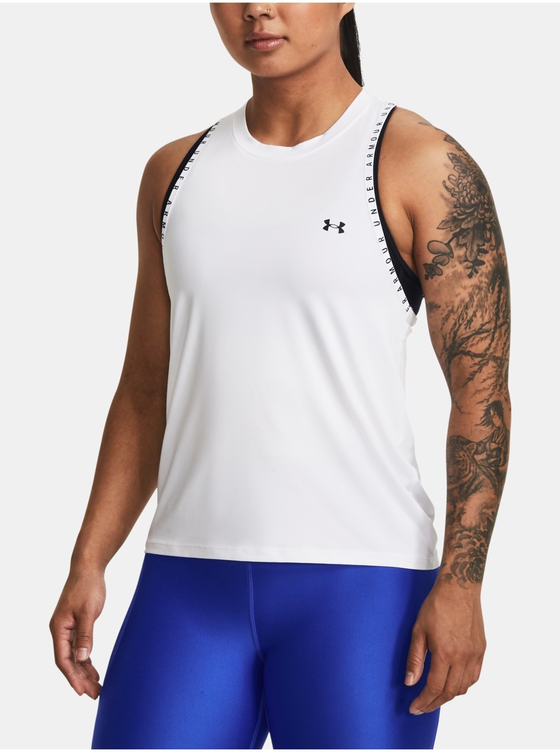 Biele pánske športové tielko Under Armour Knockout Novelty Tank