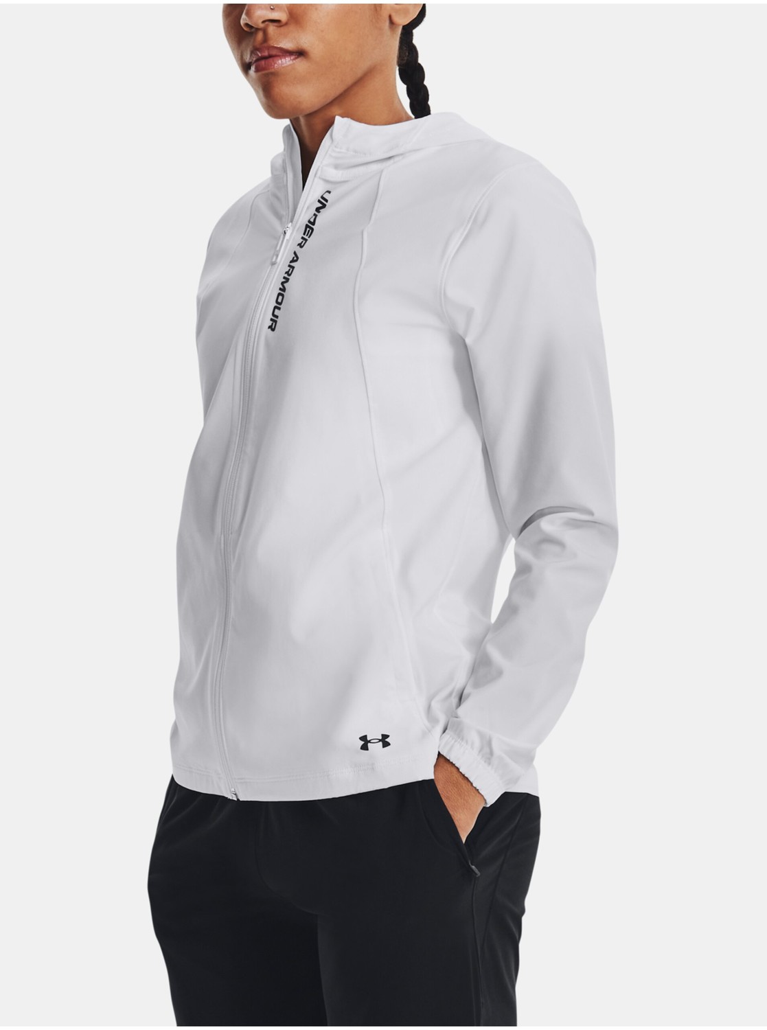 Biela dámska športová bunda Under Armour OutRun