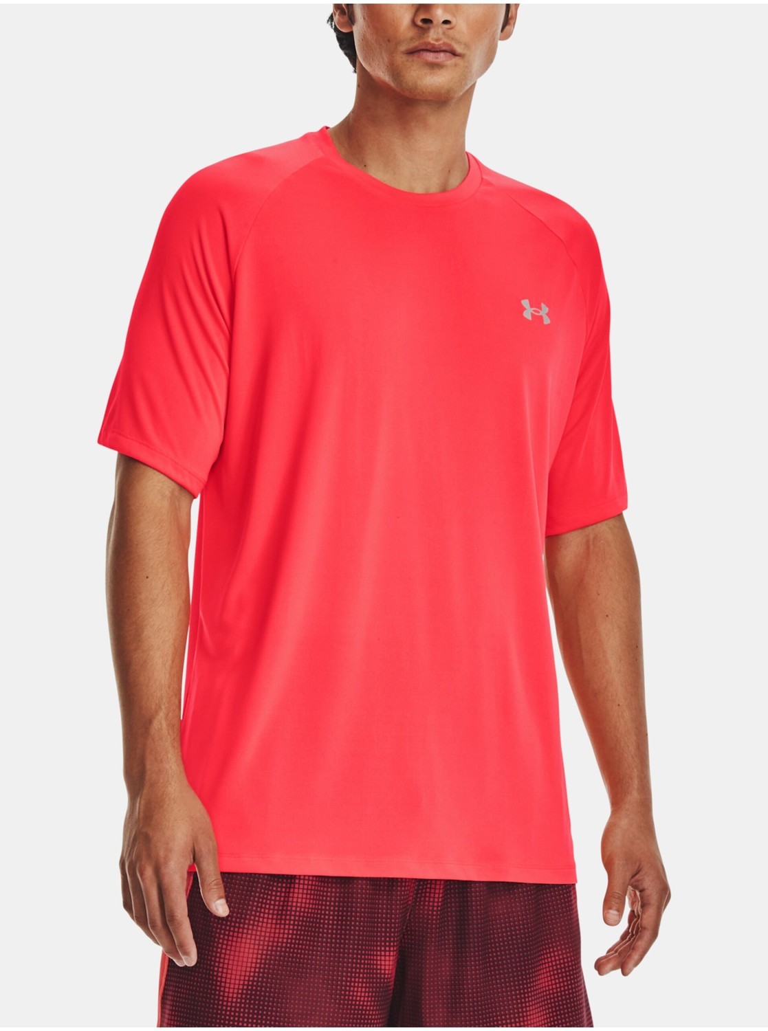 Červené pánske športové tričko Under Armour UA Tech Reflective SS