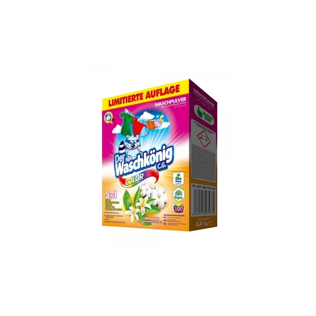 Waschkönig Orange color prášok na pranie 6kg 100 praní