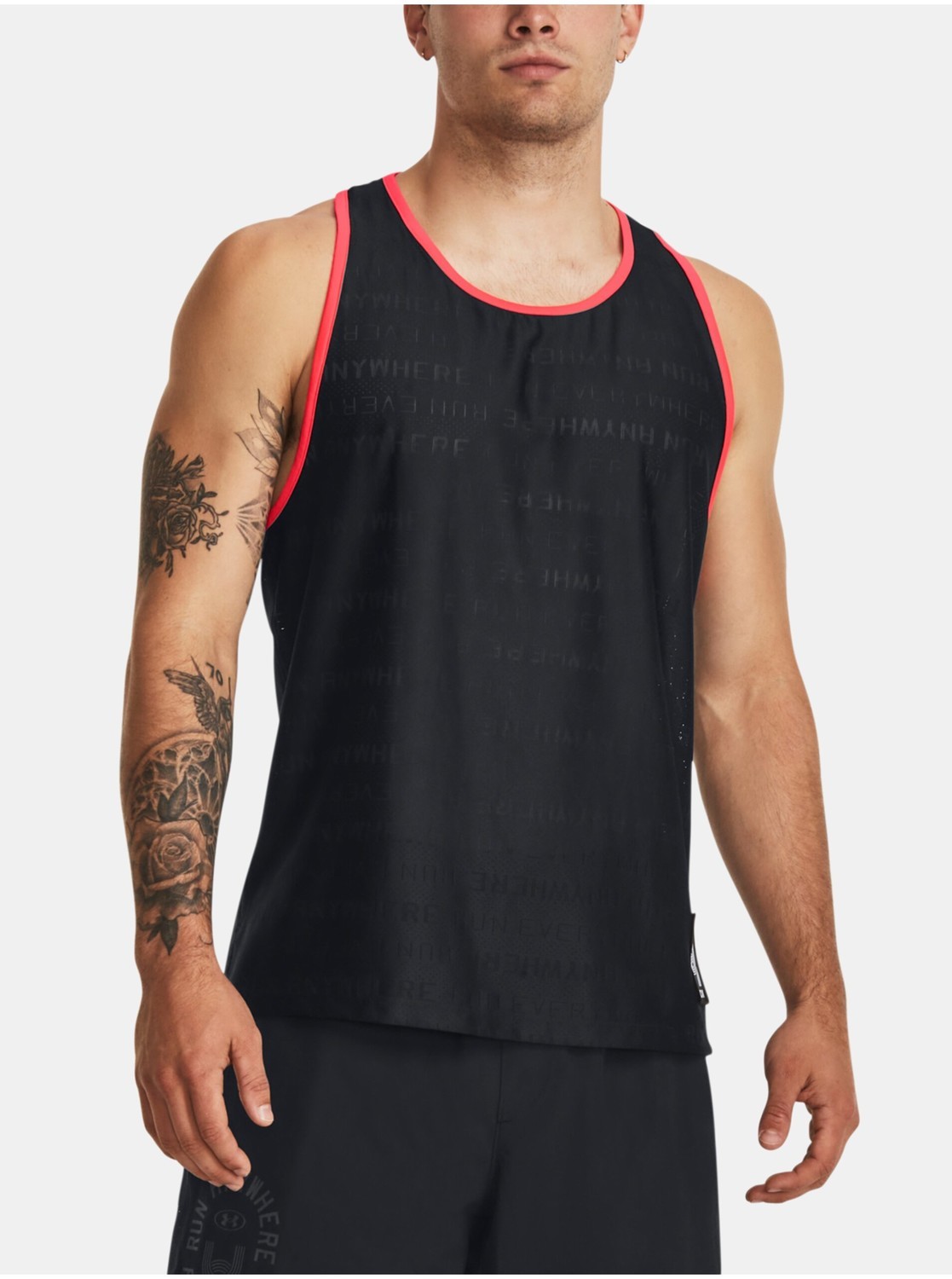 Čierne pánske športové tielko Under Armour UA RUN EVERYWHERE SINGLET