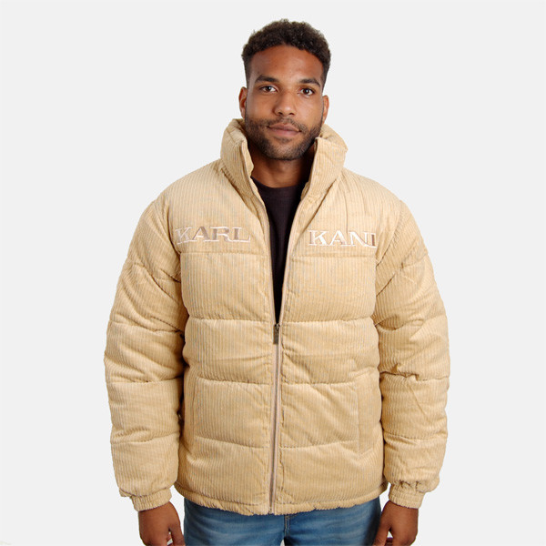 Zimná bunda Karl Kani Retro Corduroy Puffer Jacket sand - S
