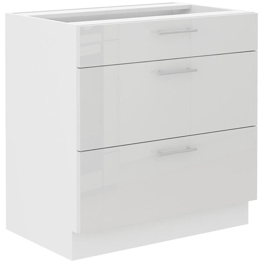 Kuchynská skrinka Lara 80d 3s Bb Mdf biely lesk