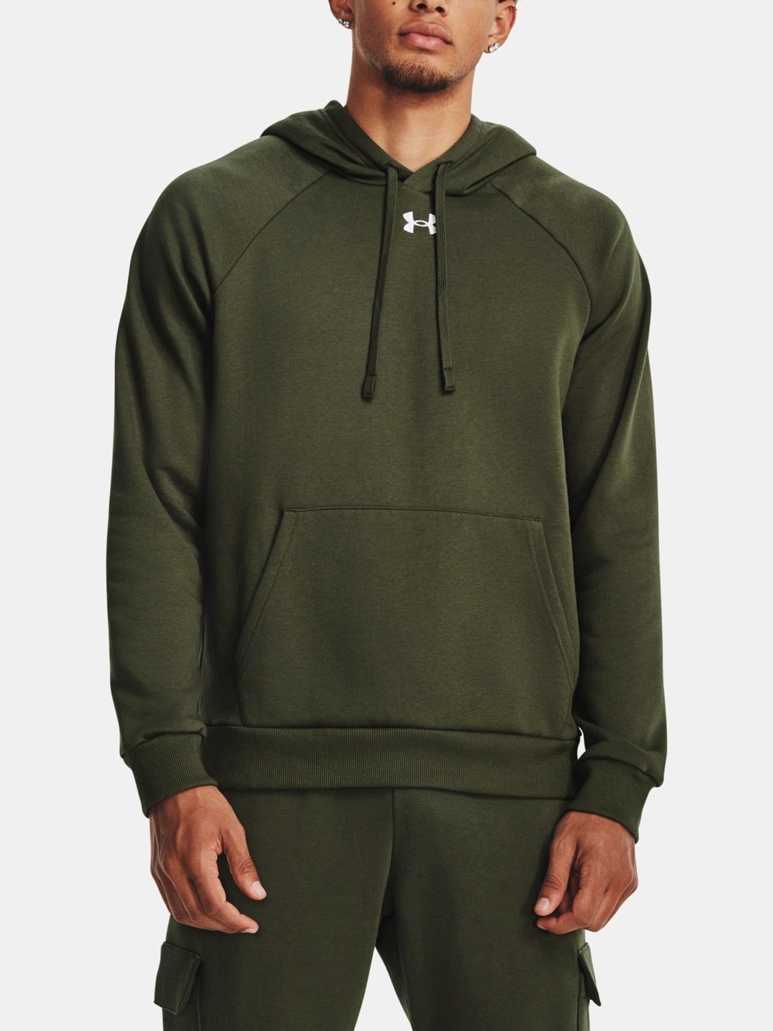 Under Armour Sweatshirt UA Rival Fleece Hoodie-GRN - Men