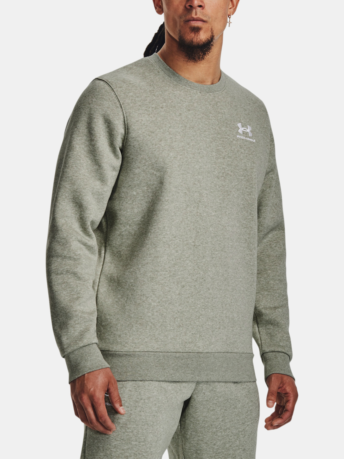Under Armour Sweatshirt UA Essential Fleece Crew-GRN - Men