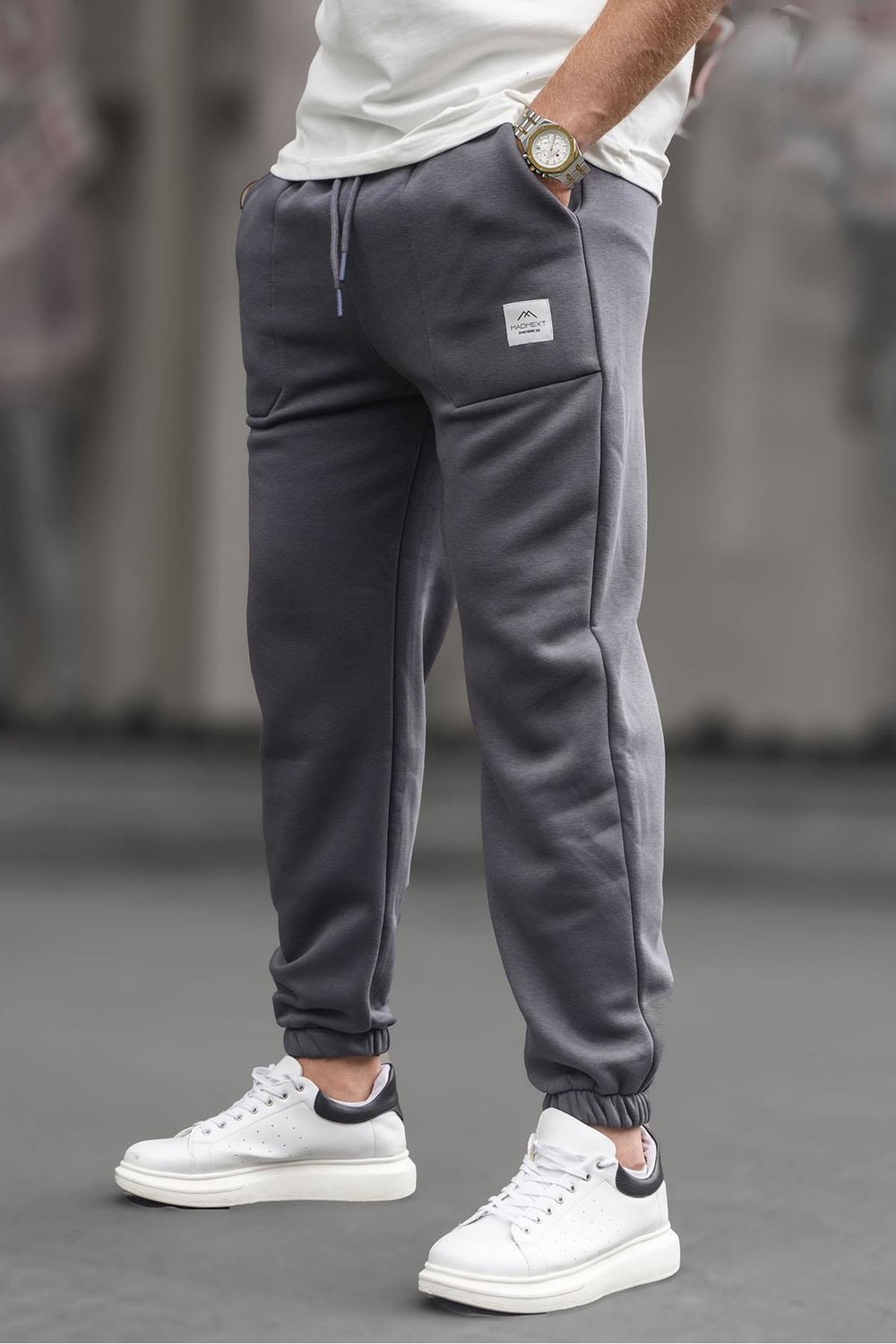Madmext Smoked Men's Pocket Detailed Basic Sweatpants 6522