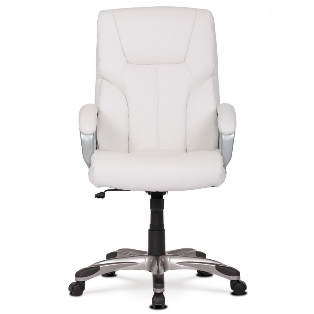 AUTRONIC KA-N829 CRM Kancelářské křeslo, koženka krémová, plastový kříž,  houpací mechanismus