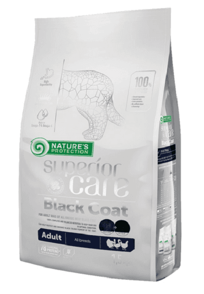 Natures Protection Superior care black dog GF adult poultry - krmivo pre psy 10kg