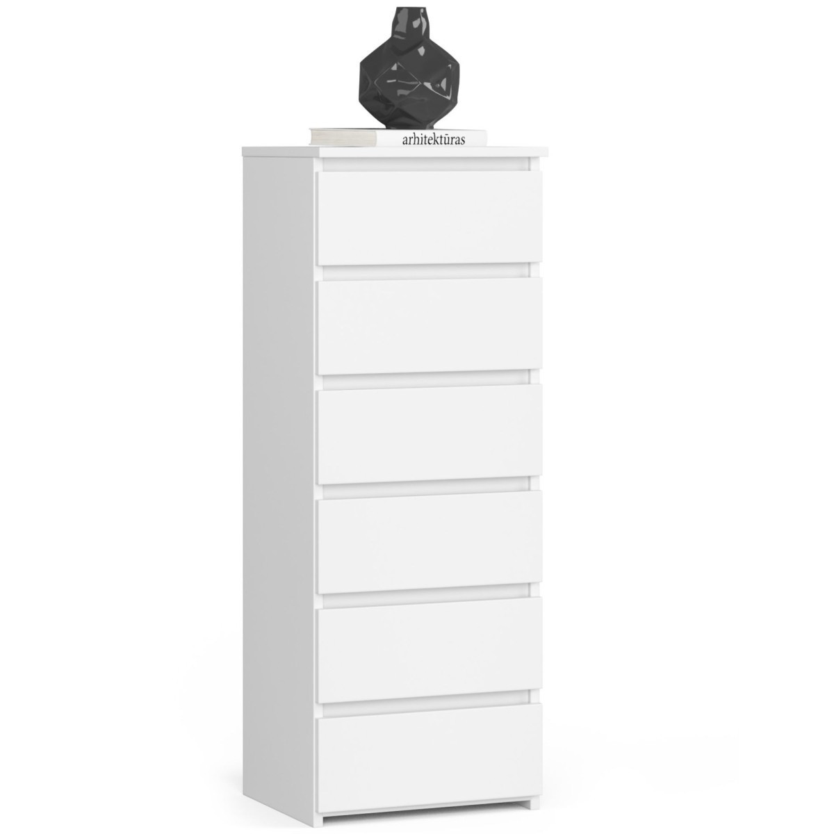 Komoda se zásuvkami CL6 40 x 109 cm bílá