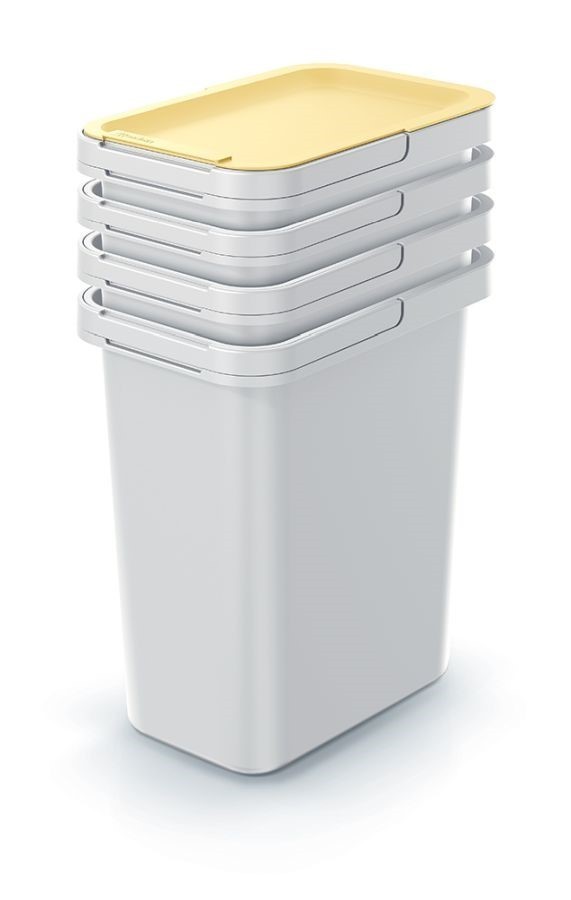 Set odpadkových košů SYSTEM 4x12 l popelavě šedý